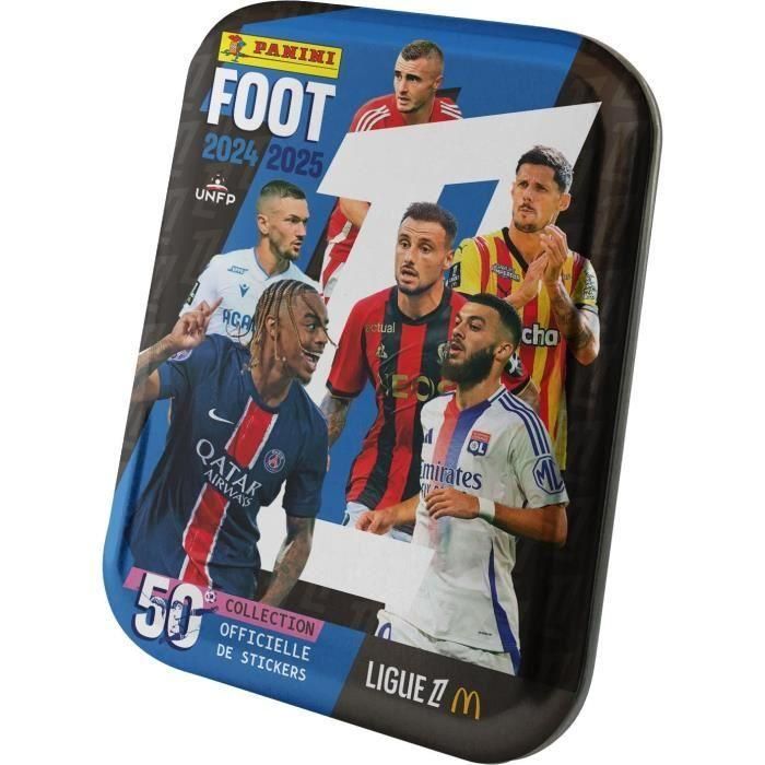 Caja metálica PANINI - Fútbol Ligue 1 2024-2025 - McDonald's - 12 bolsillos - 84 cromos Caja metálica PANINI - Fútbol Ligue 1 2024-2025 - McDonald's - 12 bolsillos - 84 cromos
