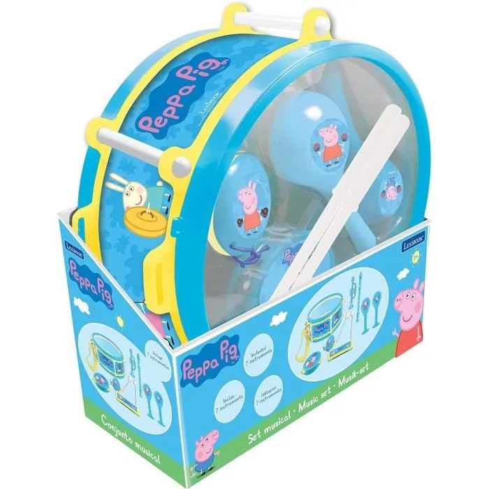 Lexibook Set musical Peppa Pig LEXK360PP 7 instrumentos Almacenamiento en el tambor 3