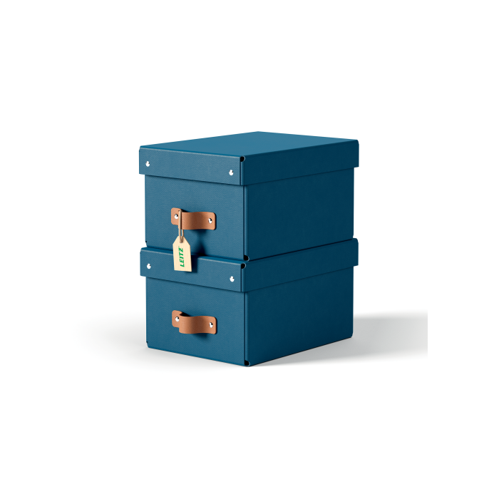 Pack 2 Cajas de Almacenamiento Cartón Pequeña Color Azul Leitz 61470068 0 Pack 2 Cajas de Almacenamiento Cartón Pequeña Color Azul Leitz 61470068 0