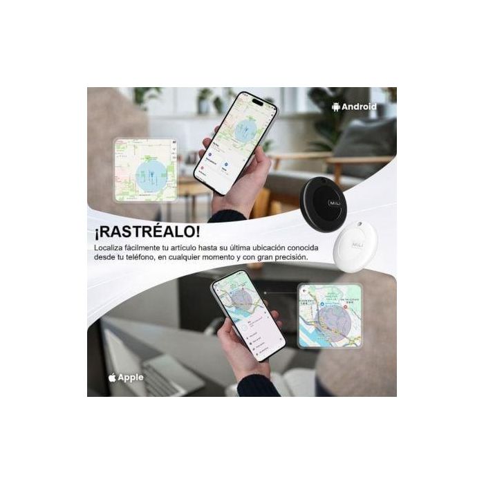 Leotec LETAG02BM MiTag Duo Rastreador GPS Universal Buscador con Certificación Oficial Apple y Google, Localizador Bluetooth 2