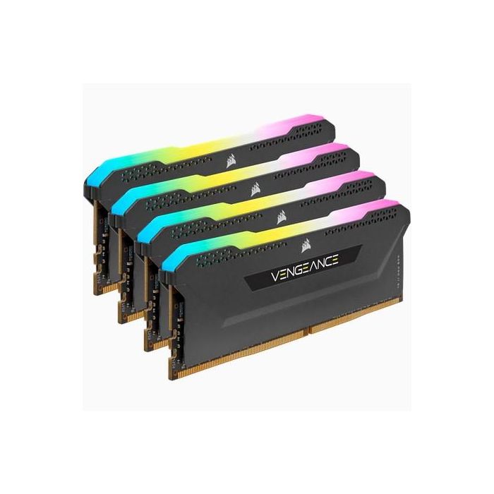 Corsair CMH64GX4M4E3200C16 Vengeance RGB Pro 64GB (4x16GB) DDR4 3200MHz CL16 DIMM para PC 3