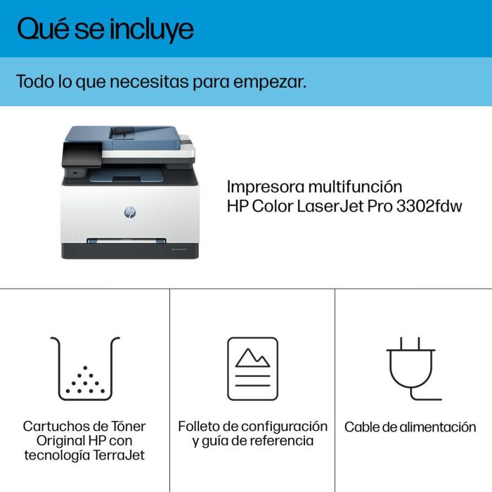 HP Color LaserJet Pro 3302fdw Multifunción Láser Color Impresora, Copiadora, Escáner y Fax con WiFi y Dúplex Automático 6 HP Color LaserJet Pro 3302fdw Multifunción Láser Color Impresora, Copiadora, Escáner y Fax con WiFi y Dúplex Automático 6