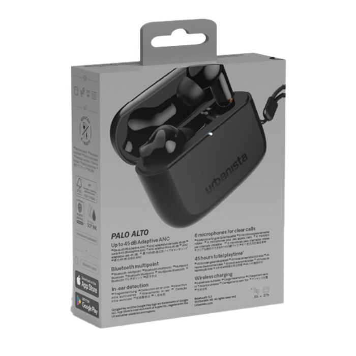 Urbanista Palo Alto Auriculares Inalámbricos con Cancelación de Ruido y Bluetooth 5.3, Color Midnight Black 1 Urbanista Palo Alto Auriculares Inalámbricos con Cancelación de Ruido y Bluetooth 5.3, Color Midnight Black 1