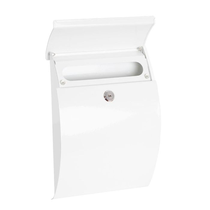 Arregui Buzón Exterior Individual Galán S (A5) Acero Galvanizado Blanco 21x7.5x29 cm | Apertura Vertical con 2 Llaves 1