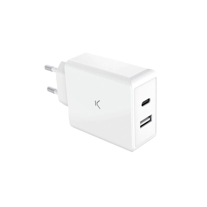 Cargador de Pared KSIX Blanco 65 W 3 Cargador de Pared KSIX Blanco 65 W 3