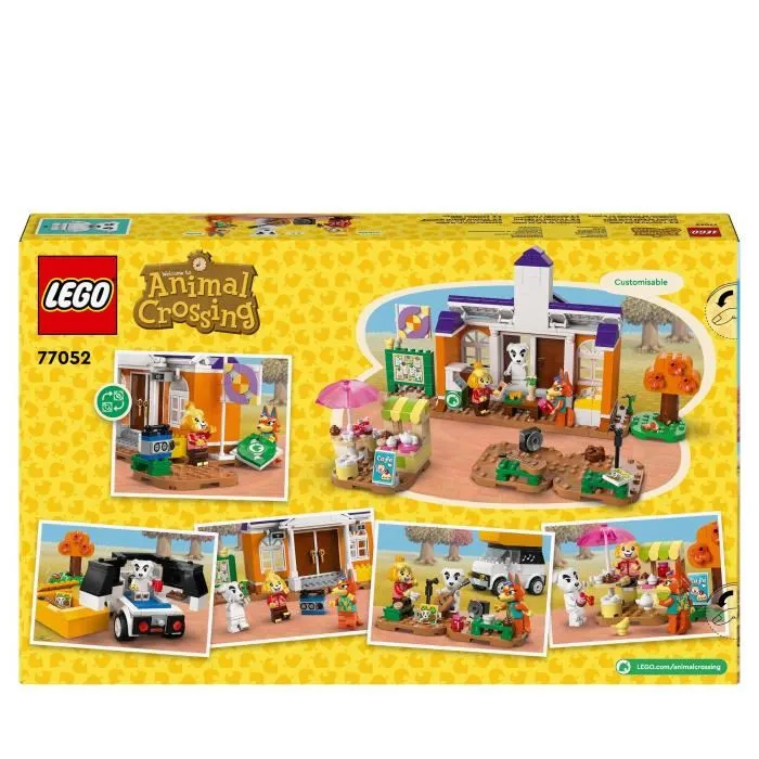 Lego Animal Crossing 77052 Kéké en la Plaza Juguete para Construir con Cafetería 5
