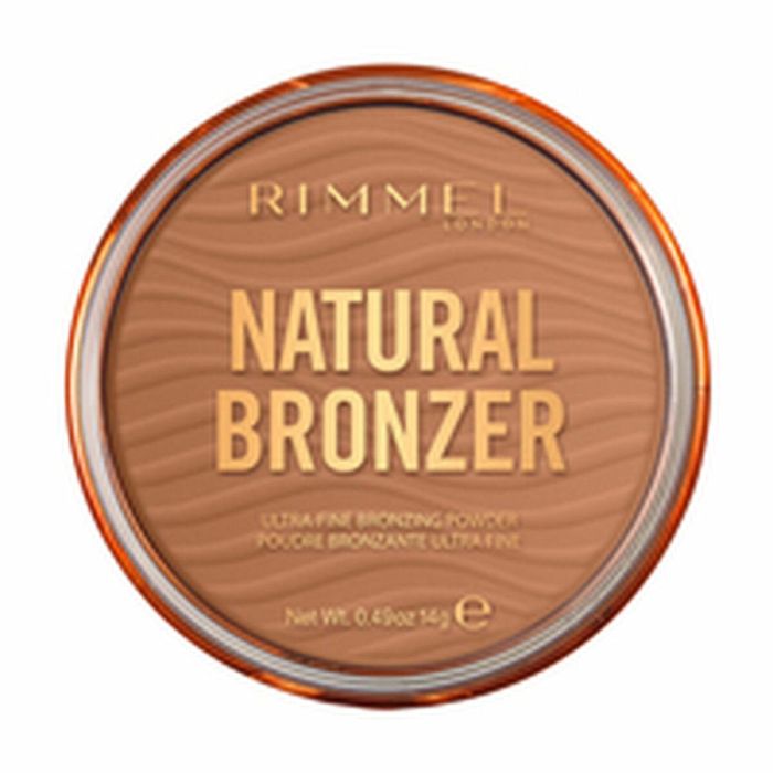 Rimmel London #002-sunbronze Polvos Bronceadores Natural Bronzer SPF15 Larga Duración Resistente al Agua, 14g - Acabado Natural para Rostro