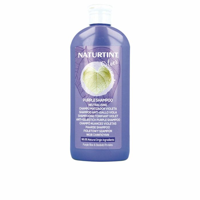 Naturtint Champú Silver Matizador Violeta - Elimina tonos amarillentos - 330 ml