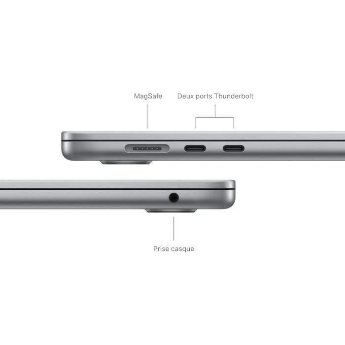 Apple - MacBook Air M3 de 15 (2024) - 16 GB de RAM - 512 GB de almacenamiento - Gris espacial - AZERTY 3