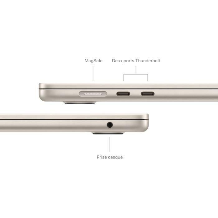 Apple - 15 MacBook Air M3 (2024) - 16GB RAM - 512GB almacenamiento - Stellar Light - AZERTY 3