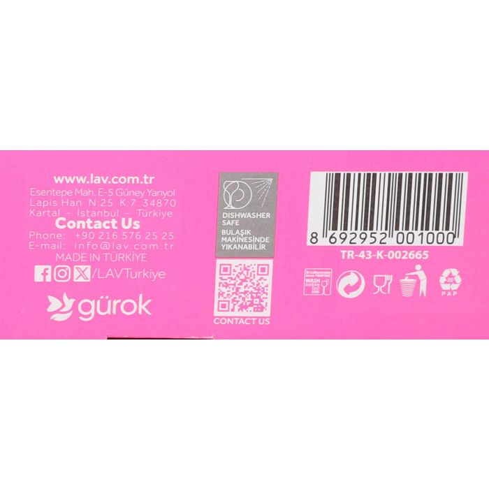 Lav Set 3 Vasos Agua 290 cc Colección Adora (16 Cajas)