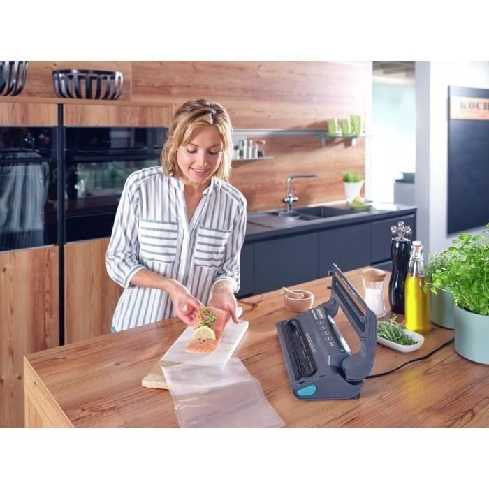 LEIFHEIT Vacu Power 500 03236 Envasadora al vacío con 10 bolsas, color Gris 5