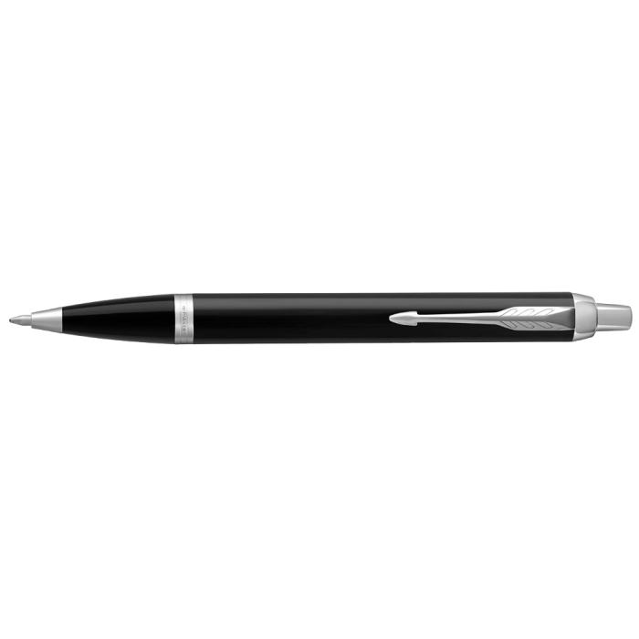 Parker IM Bolígrafo Negro Chrome Trim Punta Media Tinta Azul 1