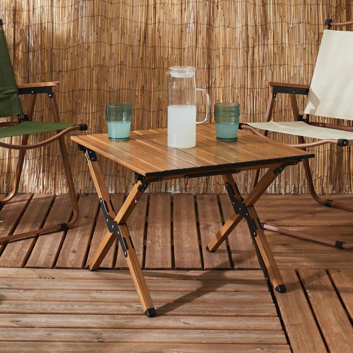 Home Deco Factory Mesa De Camping Plegable 58x60 cm, Incluye Bolsa De Transporte 1