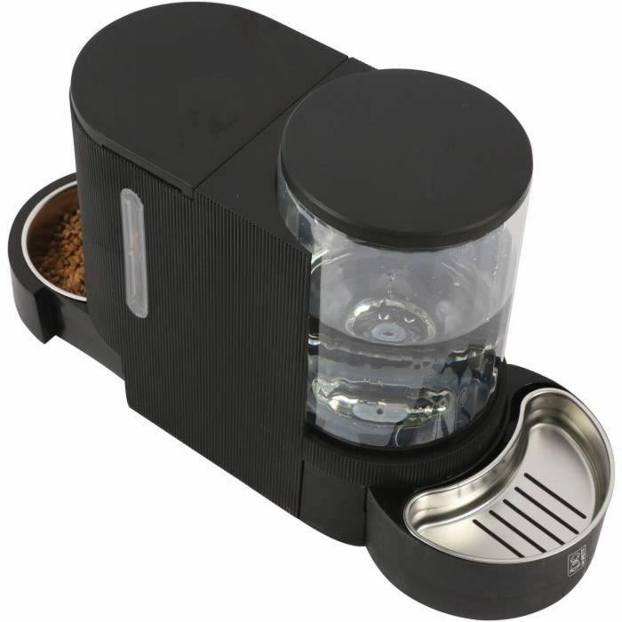 M Pets PET6953182739814 Dispensador de agua y croquetas DUPLO 1,3kg/3L 40x16,2x29,1 cm Negro 4