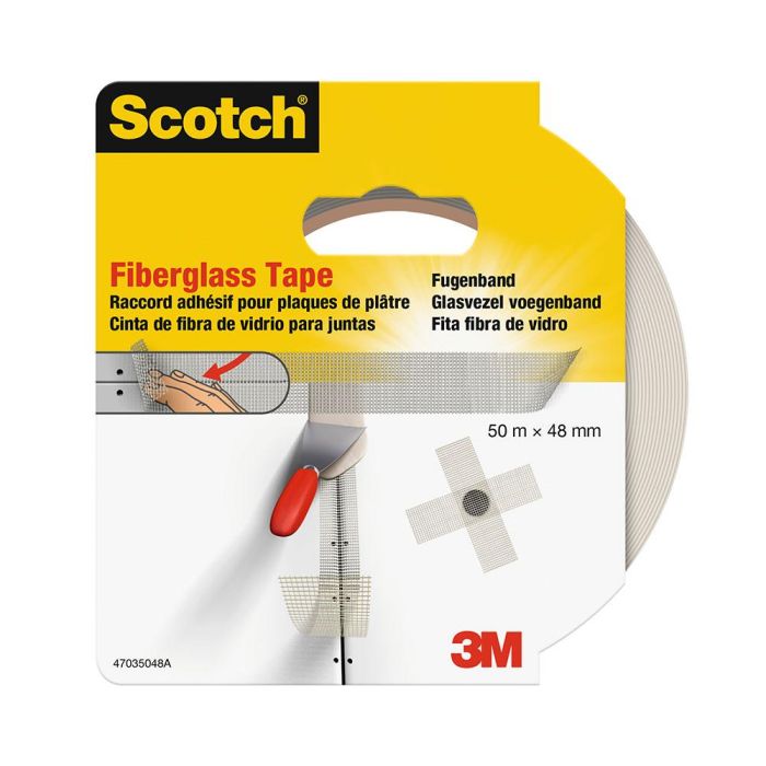 Cinta adhesiva de fibra de vidrio para juntas, 48 mm x 50 m Cinta adhesiva de fibra de vidrio para juntas, 48 mm x 50 m