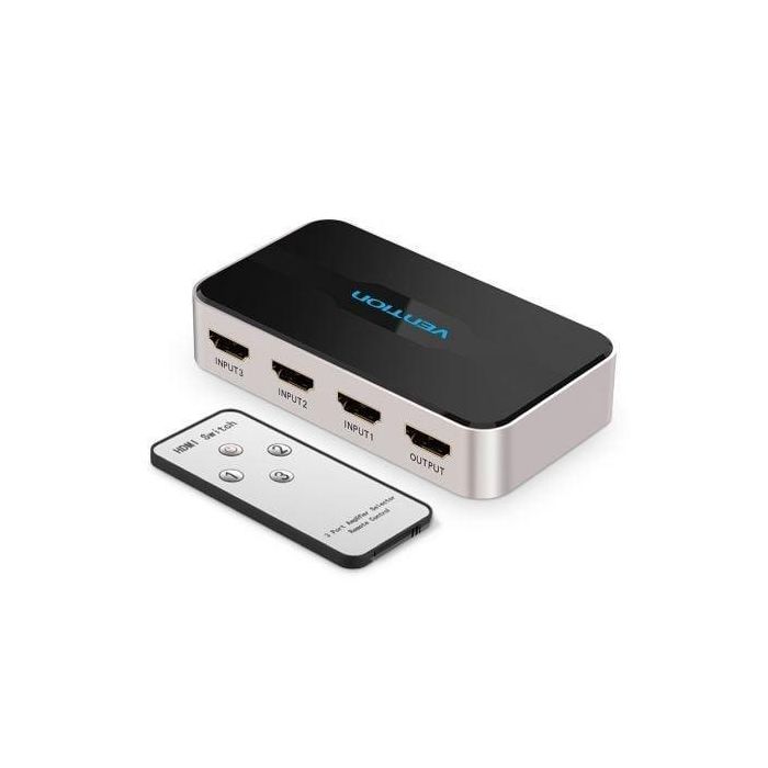 Vention AFFH0 Duplicador Splitter HDMI 1 Entrada Macho a 4 Salidas Hembra 4K@30Hz Conectores Dorados Gris Aluminio 0 Vention AFFH0 Duplicador Splitter HDMI 1 Entrada Macho a 4 Salidas Hembra 4K@30Hz Conectores Dorados Gris Aluminio 0