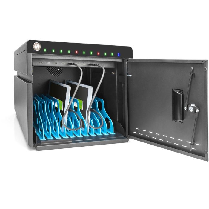Digitus Mobiler Desktop Ladeschrank für 10 Notebooks/Tablets bis 14'' USB-C 20W UVC-Desinfektion Lüfter Schwarz 1 Digitus Mobiler Desktop Ladeschrank für 10 Notebooks/Tablets bis 14'' USB-C 20W UVC-Desinfektion Lüfter Schwarz 1