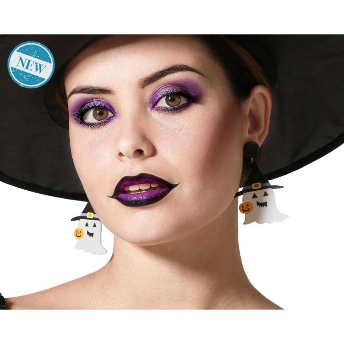 Pendientes Fantasma Blanco y Negro para Halloween y Fiestas, ideales para disfraces 0 Pendientes Fantasma Blanco y Negro para Halloween y Fiestas, ideales para disfraces 0