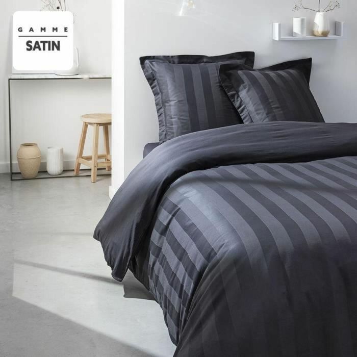 Today VEN3574643519528 Ropa de Cama Blate 100% Satén de Algodón 220x240 cm 2 Personas Carbón 1