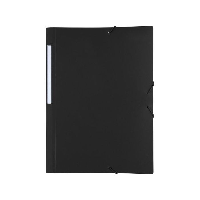 Grafoplás Carpeta con Gomas 3 Solapas Folio en Polipropileno Opaco Negro Grafoplás Carpeta con Gomas 3 Solapas Folio en Polipropileno Opaco Negro