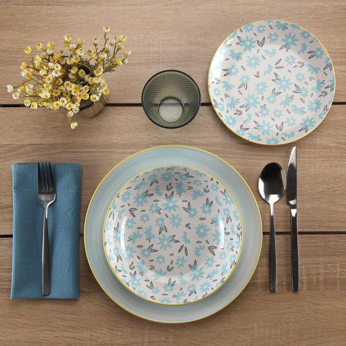 Vajilla 18 Piezas Breeze Azul Versa - Porcelana, Plato 26.5 cm, 20 cm, 19 cm (2 Unidades) 2 Vajilla 18 Piezas Breeze Azul Versa - Porcelana, Plato 26.5 cm, 20 cm, 19 cm (2 Unidades) 2