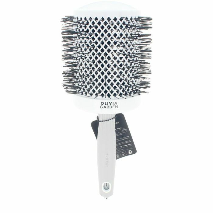 Olivia Garden Cepillo EXPERT Blowout SHINE White&Grey #80 mm - Tecnología iónica, cerámica y turmalina para cabello brillante Olivia Garden Cepillo EXPERT Blowout SHINE White&Grey #80 mm - Tecnología iónica, cerámica y turmalina para cabello brillante