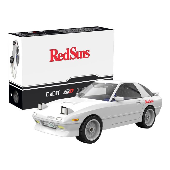 DEQUBE Mazda RX-7 FC Blanco 66 Pcs C55016W – Coche de juguete de construcción manual con licencia Initial D y Toyota para +8 años 3