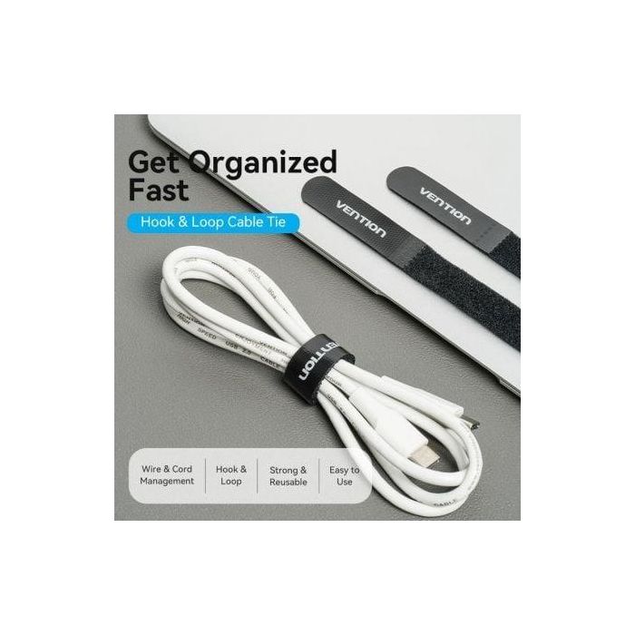 Tira Organizadora de Cables Vention KAOB0-10/ 18cm/ Pack de 10 1 Tira Organizadora de Cables Vention KAOB0-10/ 18cm/ Pack de 10 1