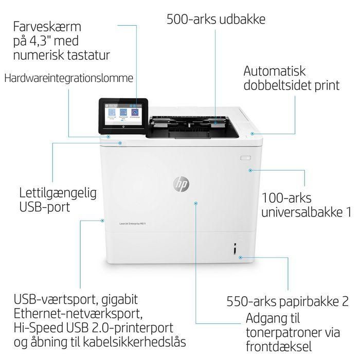 HP Impresora laser monocrono laserJet Enterprise M611dn 31 HP Impresora laser monocrono laserJet Enterprise M611dn 31