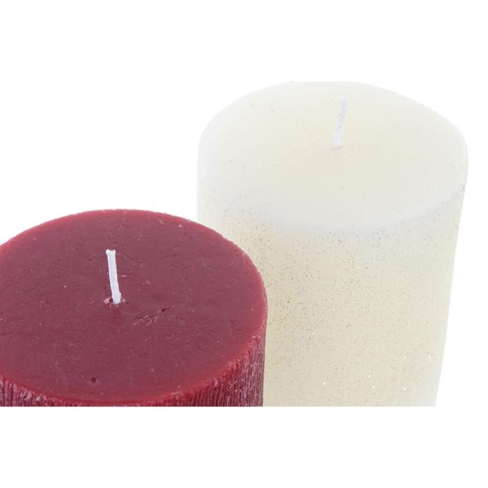 Vela Navidad Tradicional DKD Home Decor Blanco Rojo 9 x 10 x 9 cm (2 Unidades) 2 Vela Navidad Tradicional DKD Home Decor Blanco Rojo 9 x 10 x 9 cm (2 Unidades) 2