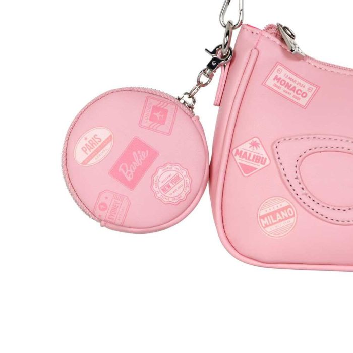 Barbie Bolso Fancy 2.0 Travel de hombro con cremallera, bandolera ajustable, rosa 1