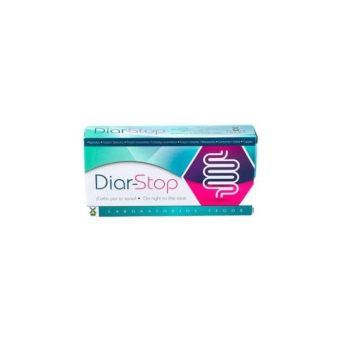 TEGOR Diar Stop | Suplemento Digestivo con Algarrobo, Salicaria, Manzanilla y Enzimas | 20 Cápsulas