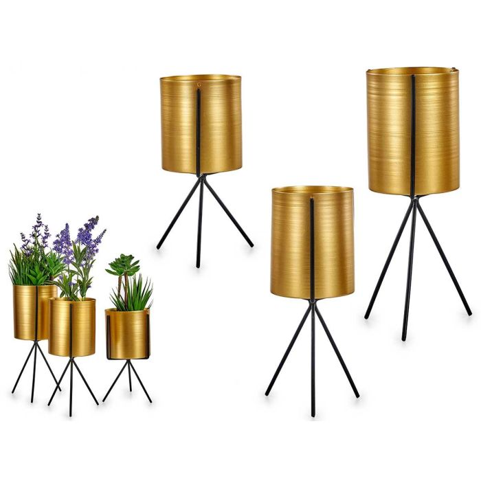 Set 3 Maceteros Metal Soporte Mini Giftdecor 11X28CM (6 Unidades) Set 3 Maceteros Metal Soporte Mini Giftdecor 11X28CM (6 Unidades)