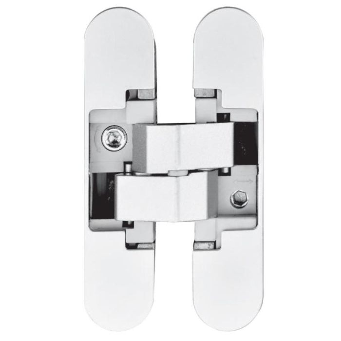 Herrajes Alk Wing 110 Bisagra Invisible 5x60mm 180° Apertura, 45Kg Carga. Negro Mate, Blanco Mate o Níquel Satinado
