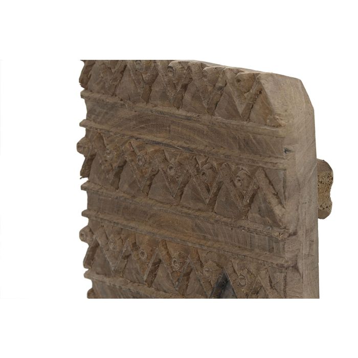 DKD Home Decor Sello Estampacion Gris Negro Madera 20 x 20 x 20 cm (4 Unidades) 2