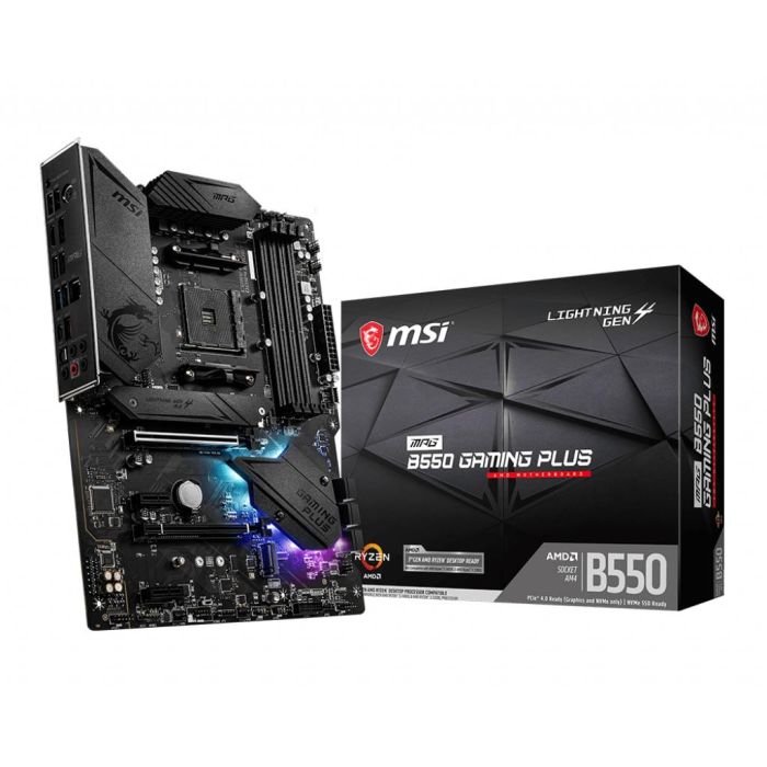 MSI Placa Base B550 GAMING PLUS ATX Socket AM4 AMD Ryzen 3000 Series DDR4-SDRAM 4 x DIMM 4 MSI Placa Base B550 GAMING PLUS ATX Socket AM4 AMD Ryzen 3000 Series DDR4-SDRAM 4 x DIMM 4