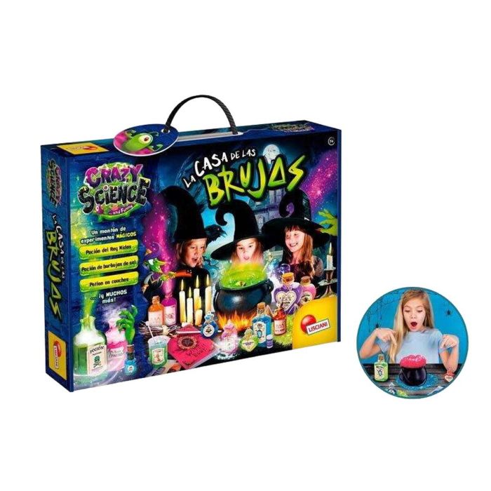 Crazy Science La Casa de las Brujas: Juego Científico de Experimentos con Caldero, Purpurina, Colorantes y Polvos Fluorescentes, +7 años Crazy Science La Casa de las Brujas: Juego Científico de Experimentos con Caldero, Purpurina, Colorantes y Polvos Fluorescentes, +7 años