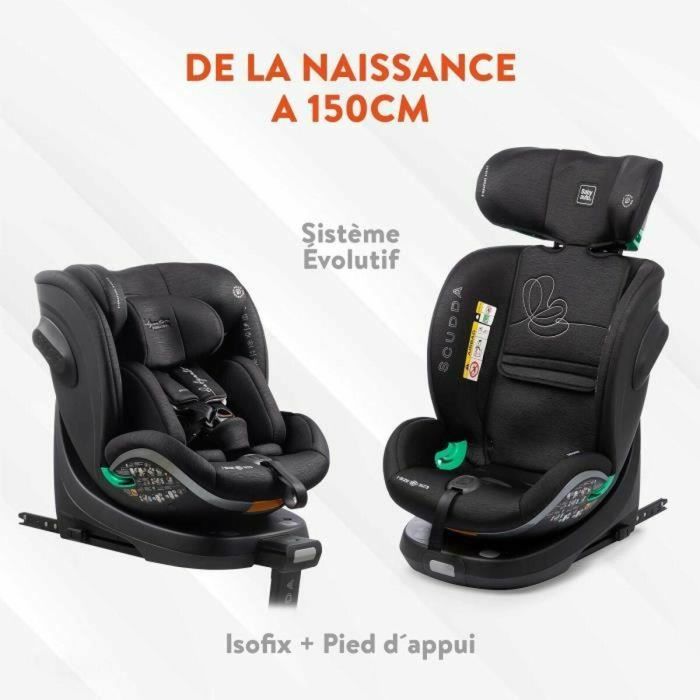 Babyauto BAB8435593702482 Silla de Coche Scudda Grey Dobby I-Size ISOFIX Giratoria 360° desde Nacimiento (0-36 kg) ECE R129 4