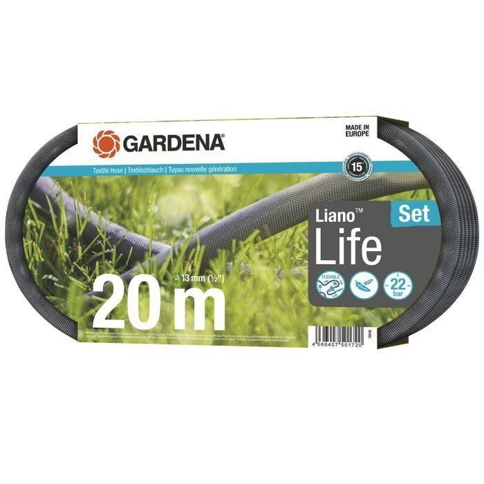Kit de tubería Liano Life 20m - Resistencia a la presión: 22 bar - Longitud: 20m Ø Int. 13 mm - 18450-20 1 Kit de tubería Liano Life 20m - Resistencia a la presión: 22 bar - Longitud: 20m Ø Int. 13 mm - 18450-20 1