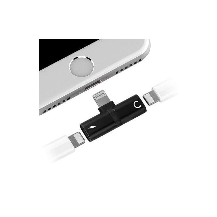 Splitter Carga y Música Myway Lightning Macho - USB Macho/ Negro 1