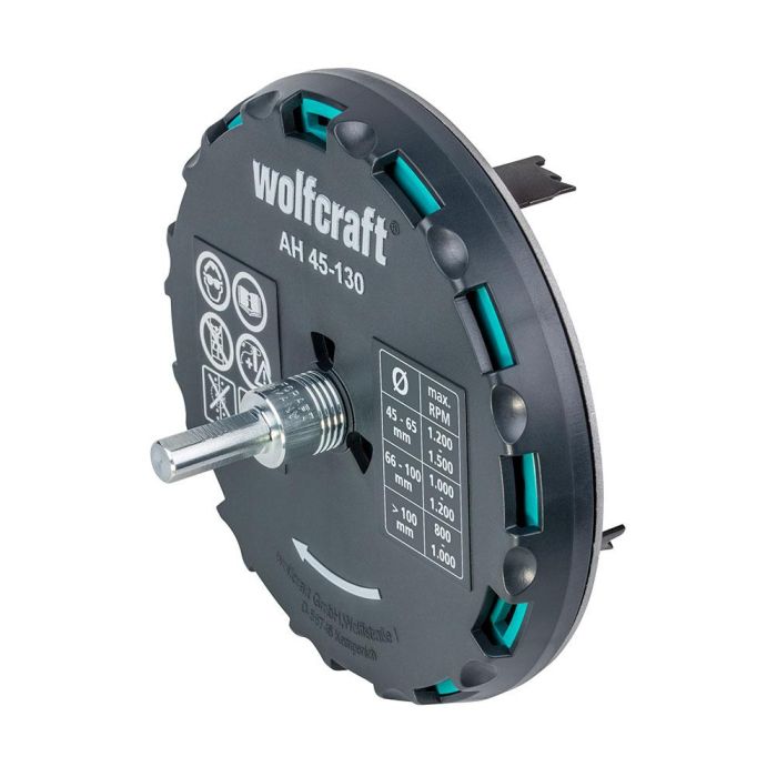 Wolfcraft Sierra de corona ajustable 45-130 mm Profundidad de corte 30 mm 0 Wolfcraft Sierra de corona ajustable 45-130 mm Profundidad de corte 30 mm 0