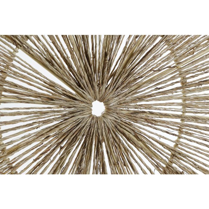 DKD Home Decor Decoracion Pared Balines Natural 0.5 x 90 x 90 cm (2 Unidades) Yute Metal 2