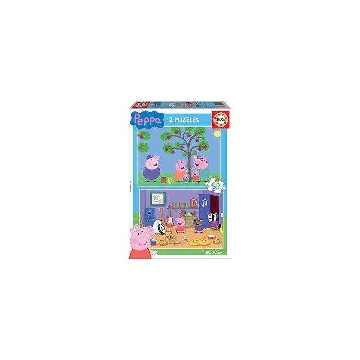 Puzzle 2x48 piezas pepa pig 2