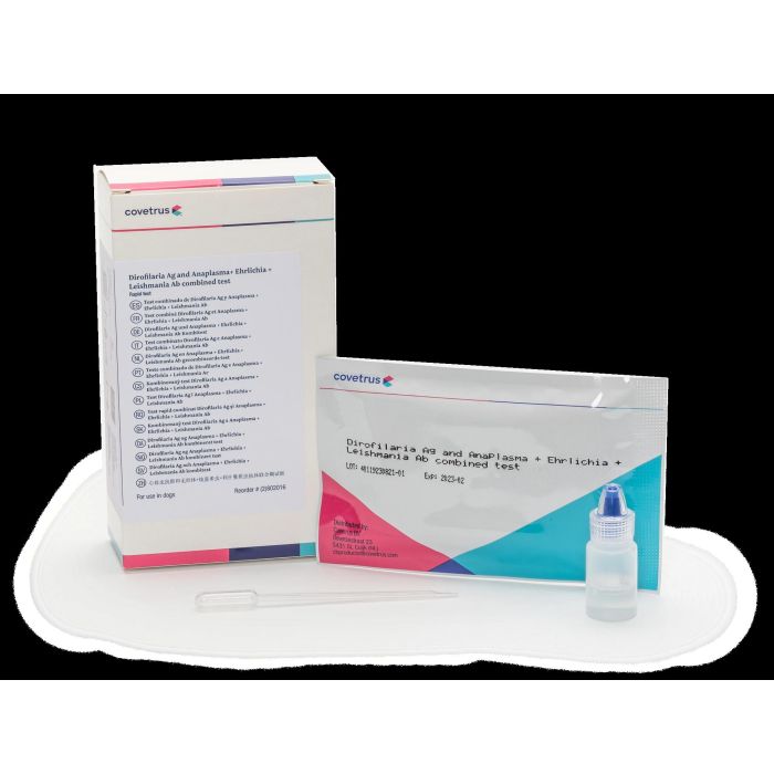 Covetrus Test Diagnóstico Dirofilaria Ag, Anaplasma, Ehrlichia y Leishmania Ab - 2 Test