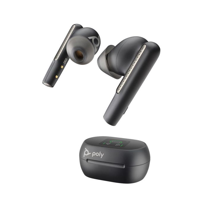 Poly Voyager Free 60+ UC Auriculares Inalámbricos Bluetooth 5.3 USB-C Negros con Estuche de Carga Táctil y ANC