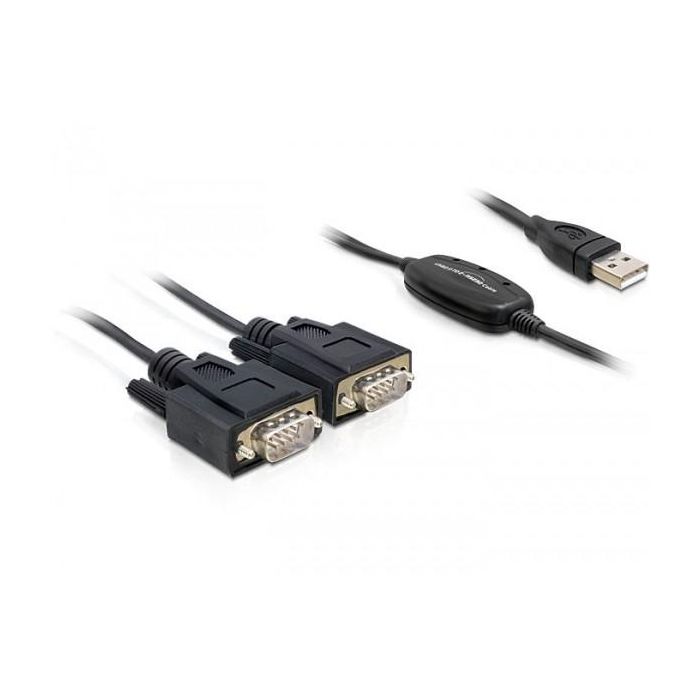 DELOCK Adaptador USB 2.0 a 2x9 Pin Serie