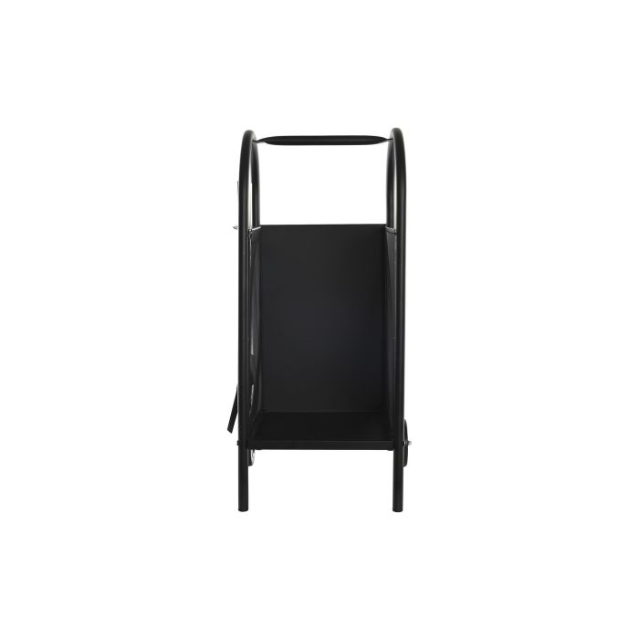 DKD Home Decor Leñera Loft Negro Acero y Plástico Set de 3 Piezas 36 x 81 x 42 cm 3