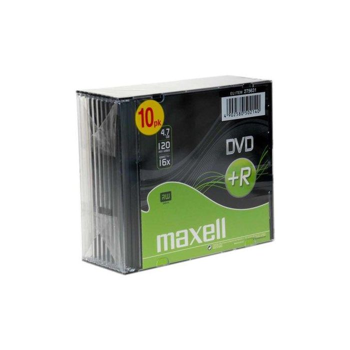 Dvd +R Maxell 4,7Gb 16X Slim Case Pack 10 (Incluye Canon Lpi De 2.10 ) (M164)