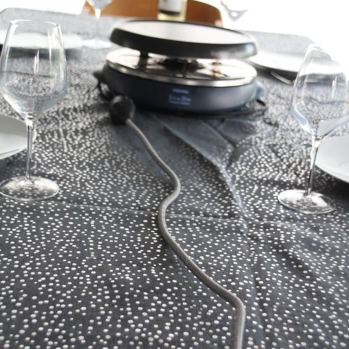 Chacon Prolongador Cable Textil 5m Enchufe Plano con Toma Tierra 3x1.5mm² 3680W Negro/Blanco Uso Interior Elegante 1